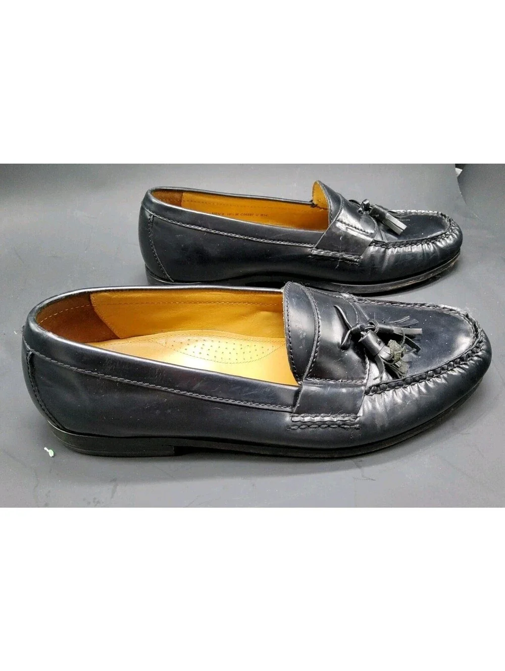 COLE HAAN NikeAir Tassel Loafers C06587 Slip On Dress Shoes Men's 10.5M Black